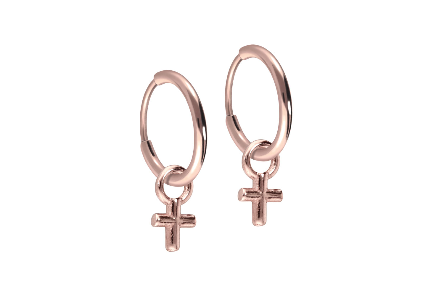 Titan Ohrclicker Creolen KREUZ von Piercingline